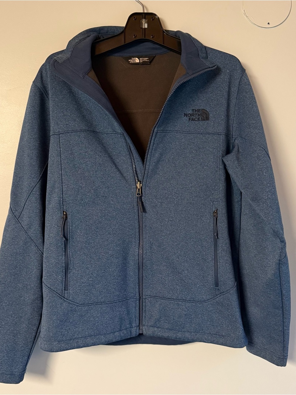 The North Face Men’s Heathered Blue Softshell Jacket
